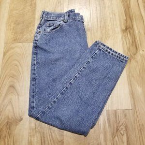 Vintage Lee High Rise Tapered Mom Jeans 14M Blue Denim 32X30